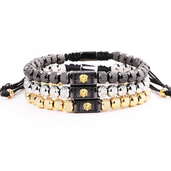 beaded, strands jaravvi nice design rvs kralen cz gold lion charm macrame bracelet men, Black
beaded, strands jaravvi nice design rvs kralen cz gold lion charm macrame bracelet men, Black