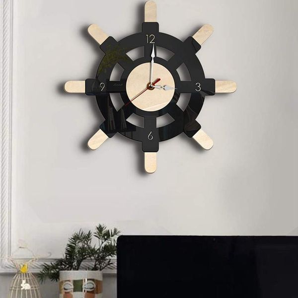 nautical wood wall clock creative rudder nordic style silent transparent acrylic clock sailboat steering wheel helm decoration f
nautical wood wall clock creative rudder nordic style silent transparent acrylic clock sailboat steering wheel helm decoration f