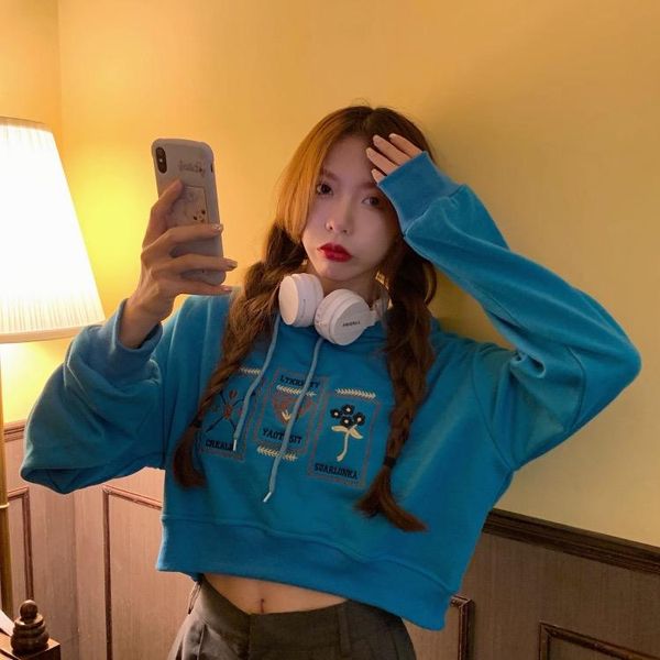 women's hoodies & sweatshirts autumn style korean clothes loose pullovers hooded clothing fashion brand female crop top, Black
women's hoodies & sweatshirts autumn style korean clothes loose pullovers hooded clothing fashion brand female crop top, Black