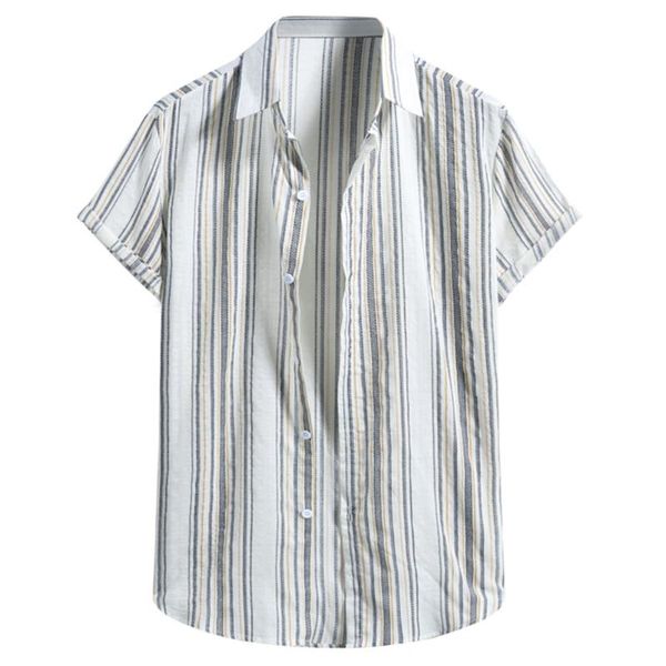 men's casual shirts cloudstyle summer simplicity stripe pattern short sleeves loose thin design men button cardigon modest clothing, White;black
men's casual shirts cloudstyle summer simplicity stripe pattern short sleeves loose thin design men button cardigon modest clothing, White;black