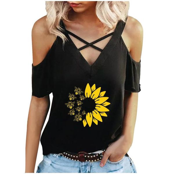 casual dresses women sunflower print dress hollow out shoulder sleeve bohemian cross bandage straight for summer lady, Black;gray
casual dresses women sunflower print dress hollow out shoulder sleeve bohemian cross bandage straight for summer lady, Black;gray