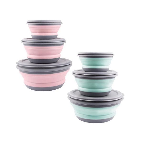 3pcs/set bowl sets silicone folding lunch box folding bowl portable silicone foldable salad with lid
3pcs/set bowl sets silicone folding lunch box folding bowl portable silicone foldable salad with lid