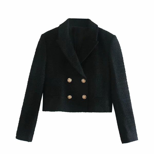 women's suits & blazers nice vintage woman black tweed short blazer coat fad fashion ladies autumn double breasted jacket female solid, White;black
women's suits & blazers nice vintage woman black tweed short blazer coat fad fashion ladies autumn double breasted jacket female solid, White;black