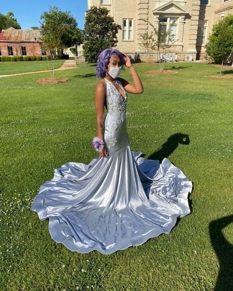 pretty prom dresses mermaid halter neck applique sleeveless satin sweep train plus size women evening party formal elegant gowns, Black
pretty prom dresses mermaid halter neck applique sleeveless satin sweep train plus size women evening party formal elegant gowns, Black