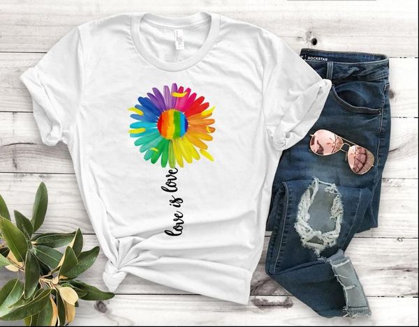women t shirt love is love sunflower print tshirt women short sleeve o neck loose t shirt ladies causal tee shirt, White
women t shirt love is love sunflower print tshirt women short sleeve o neck loose t shirt ladies causal tee shirt, White