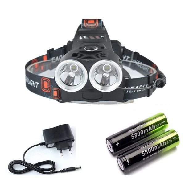 8000lumen 2 xm-l t6 led headlight headlamp 3-modes 18650 head torch lamp 2t6 +2x 18650 battery +charger for camping
8000lumen 2 xm-l t6 led headlight headlamp 3-modes 18650 head torch lamp 2t6 +2x 18650 battery +charger for camping