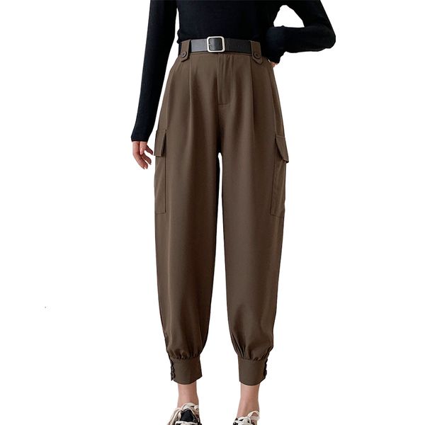 2021 autmn ankle length women female trousers outwear high waist harem pants jbts, Black;white
2021 autmn ankle length women female trousers outwear high waist harem pants jbts, Black;white