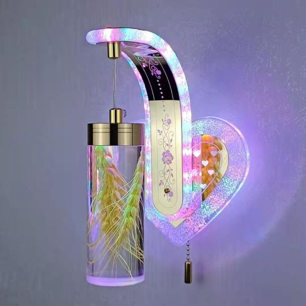 wall lamp modern bedside 3 color dimming led heart light luxury flower plant crystal amber mirror home decoration
wall lamp modern bedside 3 color dimming led heart light luxury flower plant crystal amber mirror home decoration