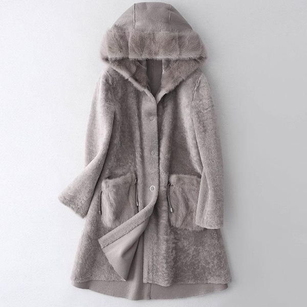 women's leather & faux fur-in-one woman wearing a pure-color fashionable fur coat on both sides, Black
women's leather & faux fur-in-one woman wearing a pure-color fashionable fur coat on both sides, Black