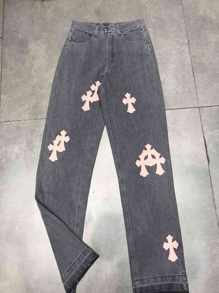 crosin 2021 summer new pink decal cross long leg thin straight tube high waist slim jeans, White;black
crosin 2021 summer new pink decal cross long leg thin straight tube high waist slim jeans, White;black