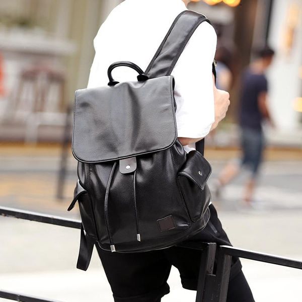 backpack men's brand style leather school bag for college simple design men casual daypacks
backpack men's brand style leather school bag for college simple design men casual daypacks