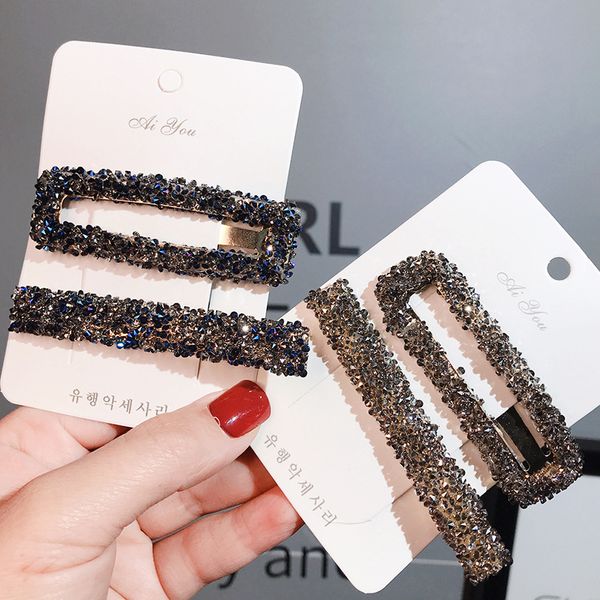 barrettes hairpin two piece set ins net red korean version rhinestone square side clip i-clip bangs bb hair accessories, Golden;silver
barrettes hairpin two piece set ins net red korean version rhinestone square side clip i-clip bangs bb hair accessories, Golden;silver