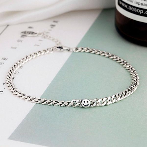 charm bracelets vintage retro smile bracelet silver color handmade for women girls dainty trendy korean jewelry gifts, Golden;silver
charm bracelets vintage retro smile bracelet silver color handmade for women girls dainty trendy korean jewelry gifts, Golden;silver