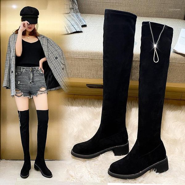 boots lady round toe boots-women shoes thigh high heels luxury designer platform ladies 2021, Black
boots lady round toe boots-women shoes thigh high heels luxury designer platform ladies 2021, Black