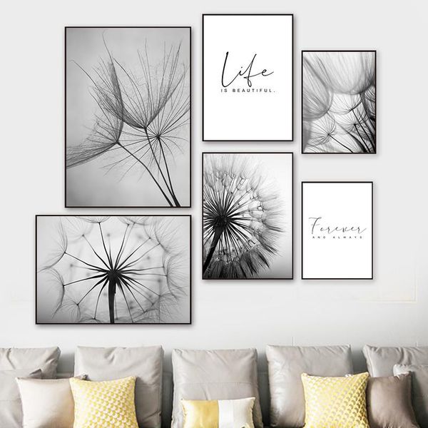 paintings abstract dandelion wall art canvas painting poster modern black white life quote print picture living room decor yx144
paintings abstract dandelion wall art canvas painting poster modern black white life quote print picture living room decor yx144