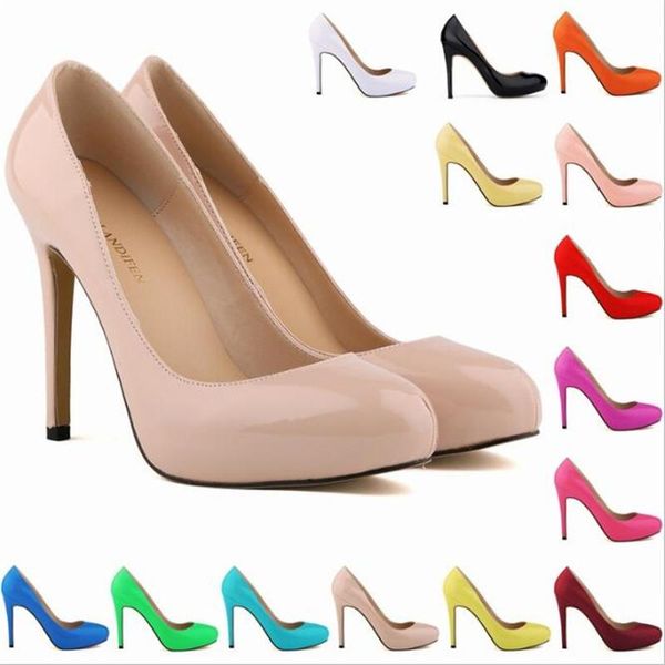 dress shoes classic woman pumps wedding party pointed toe patent leather 11cm thin high heels slip on 2021 size 35-42 pink, Black
dress shoes classic woman pumps wedding party pointed toe patent leather 11cm thin high heels slip on 2021 size 35-42 pink, Black