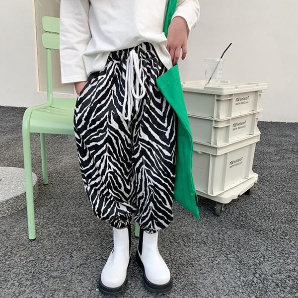 western style girls' sweatpants, korean style striped pants, loose-fitting casual pants, Blue 
western style girls' sweatpants, korean style striped pants, loose-fitting casual pants, Blue