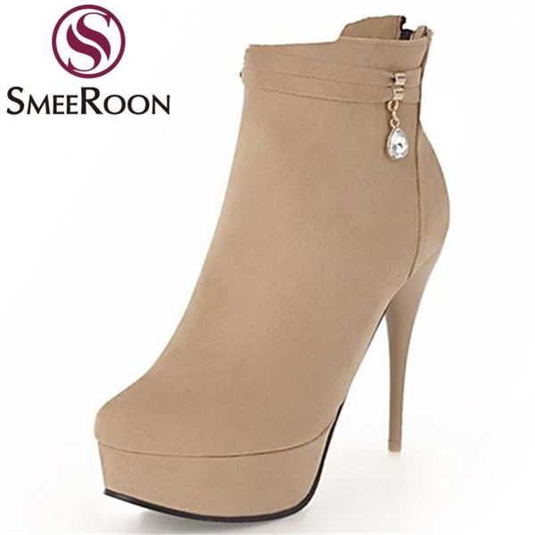 boots smeeroon ankle elegant rhinestone office ladies platform thin super high heels women shoes winter big size, Black
boots smeeroon ankle elegant rhinestone office ladies platform thin super high heels women shoes winter big size, Black