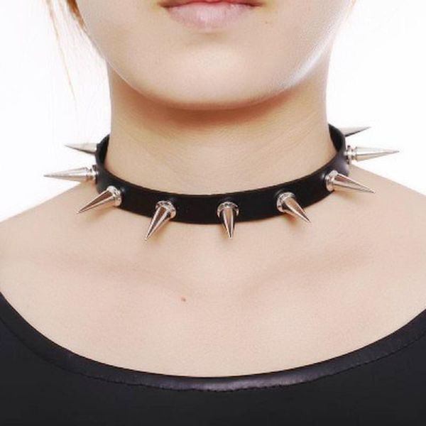 chains handmade punk goth rock heavy metal spikes spiked d o round button leather choker collar necklace, Silver
chains handmade punk goth rock heavy metal spikes spiked d o round button leather choker collar necklace, Silver