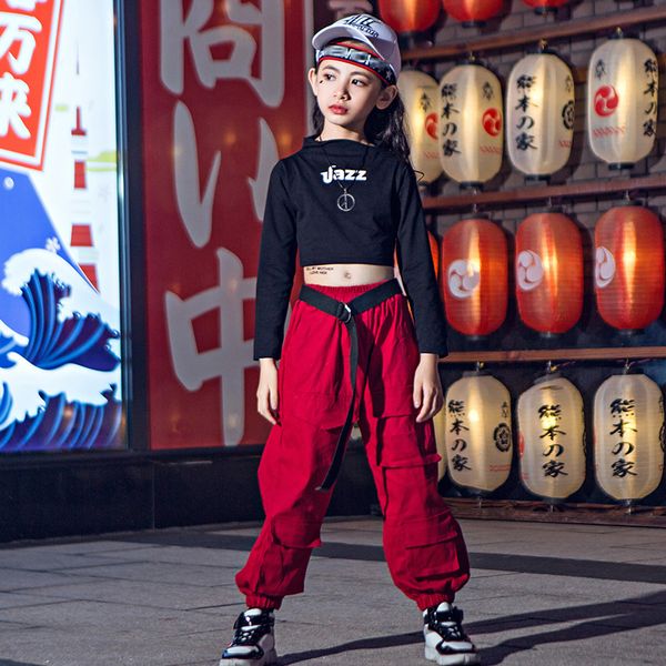 girls hiphop jazz costumes street dance practice clothes children black red loose pants ballroom show stage outfit vdb2524
girls hiphop jazz costumes street dance practice clothes children black red loose pants ballroom show stage outfit vdb2524