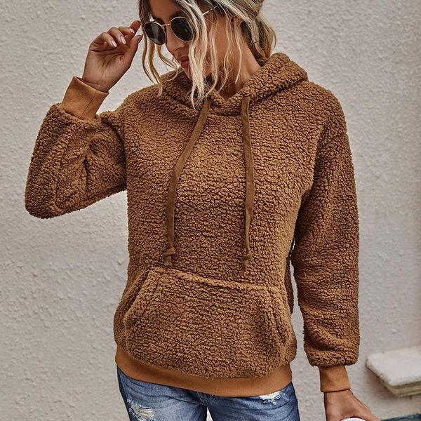 women's hoodies & sweatshirts casual drawstring sweatshirt ladies fall/winter hoodie minimalist faux fur fluffy pullover, Black
women's hoodies & sweatshirts casual drawstring sweatshirt ladies fall/winter hoodie minimalist faux fur fluffy pullover, Black