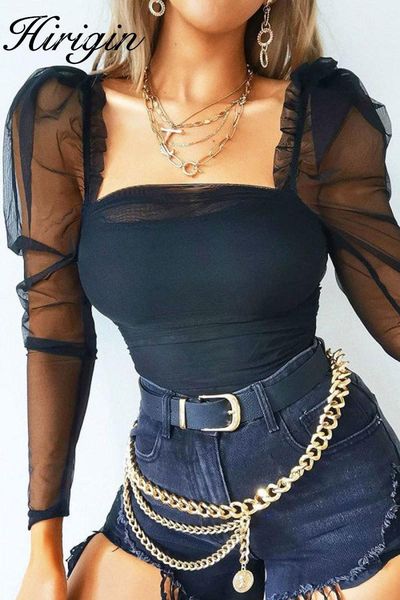 fashion women lace see through sheer mesh long sleeve square collar crop blouse slim puff sleeve club wear shirts, White
fashion women lace see through sheer mesh long sleeve square collar crop blouse slim puff sleeve club wear shirts, White
