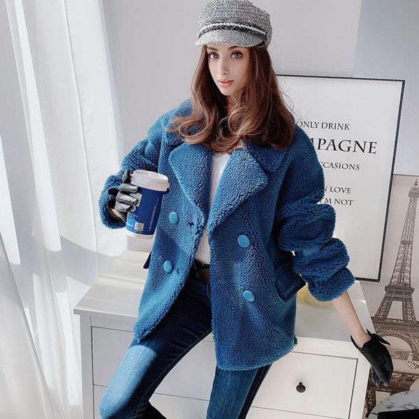 women's fur & faux dabuwawa women elegant solid warm coats long sleeve turn-down collar casual winter female dn1dfr013, Black
women's fur & faux dabuwawa women elegant solid warm coats long sleeve turn-down collar casual winter female dn1dfr013, Black