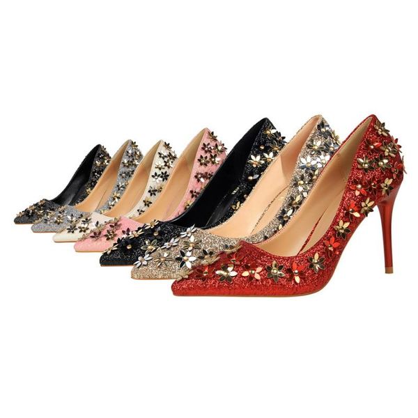 dress shoes arrivals ins glitter pumps woman flower fashion high heels bling lady party wedding female, Black
dress shoes arrivals ins glitter pumps woman flower fashion high heels bling lady party wedding female, Black