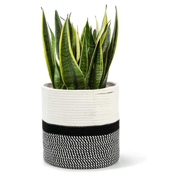 storage baskets cotton rope woven basket modern small round indoor planter flower pot with handles organizer home decor
storage baskets cotton rope woven basket modern small round indoor planter flower pot with handles organizer home decor