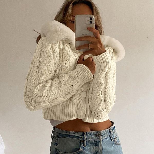 fall winter knitted cardigans coats and jackets button up long sleeve overcoats warm turn-down collar sweaters, White
fall winter knitted cardigans coats and jackets button up long sleeve overcoats warm turn-down collar sweaters, White