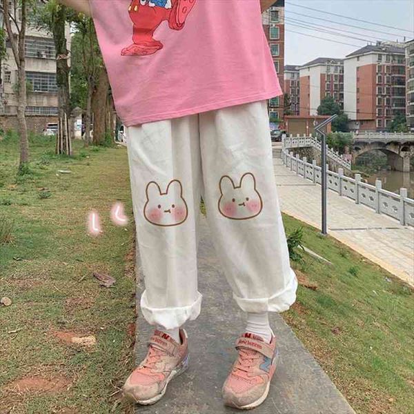 women amp 39 s pants japanese girl cute rabbit print wide-leg pants nine-point female korean students casual straight-leg, Black;white
women amp 39 s pants japanese girl cute rabbit print wide-leg pants nine-point female korean students casual straight-leg, Black;white