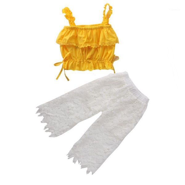 1-6y summer infant baby girls clothes sets ruffles lace sleeveless vest pants trousers 2pcs clothing, White
1-6y summer infant baby girls clothes sets ruffles lace sleeveless vest pants trousers 2pcs clothing, White