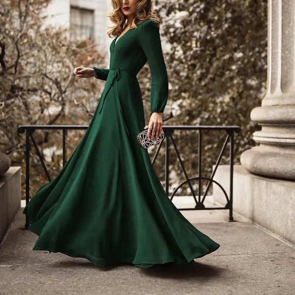 vintage solid deep v maxi dresses autumn winter xl plus size long sleeve dress elegant women bodycon party casual, Black;gray
vintage solid deep v maxi dresses autumn winter xl plus size long sleeve dress elegant women bodycon party casual, Black;gray