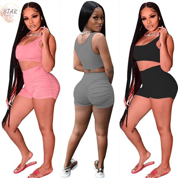 2021 new two piece set women biker shorts sets summer solid vest elastic waist leggings jogging suit tracksuit wholesale dropshpping 6qy, Gray
2021 new two piece set women biker shorts sets summer solid vest elastic waist leggings jogging suit tracksuit wholesale dropshpping 6qy, Gray