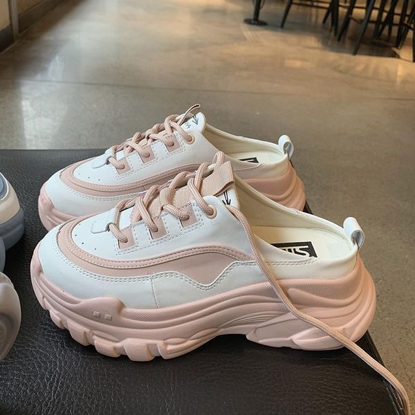 slippers casual half-drag sneakers woman 2021 fashion mixed color women vulcanized shoes lace-up no heel lazy flats, Black
slippers casual half-drag sneakers woman 2021 fashion mixed color women vulcanized shoes lace-up no heel lazy flats, Black