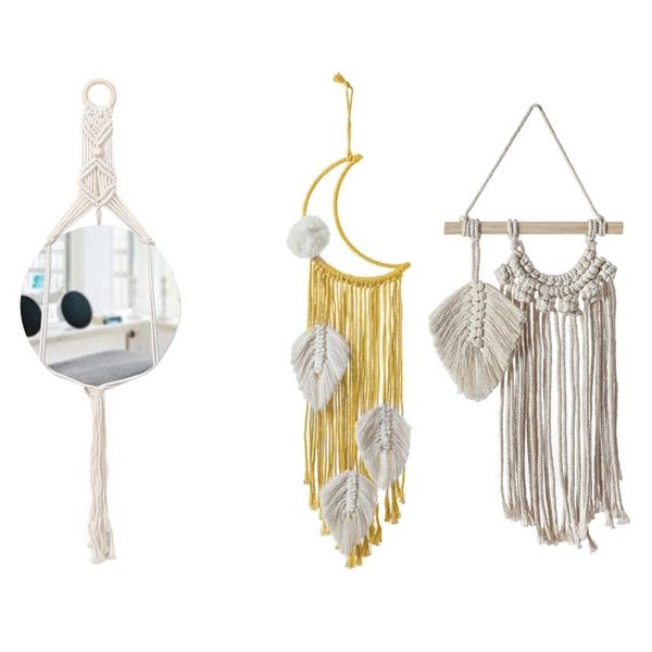 tapestries 1 pcs wall hanging mirror bohemia tassel makeup & 2 moon tapestry hand-woven leaves
tapestries 1 pcs wall hanging mirror bohemia tassel makeup & 2 moon tapestry hand-woven leaves
