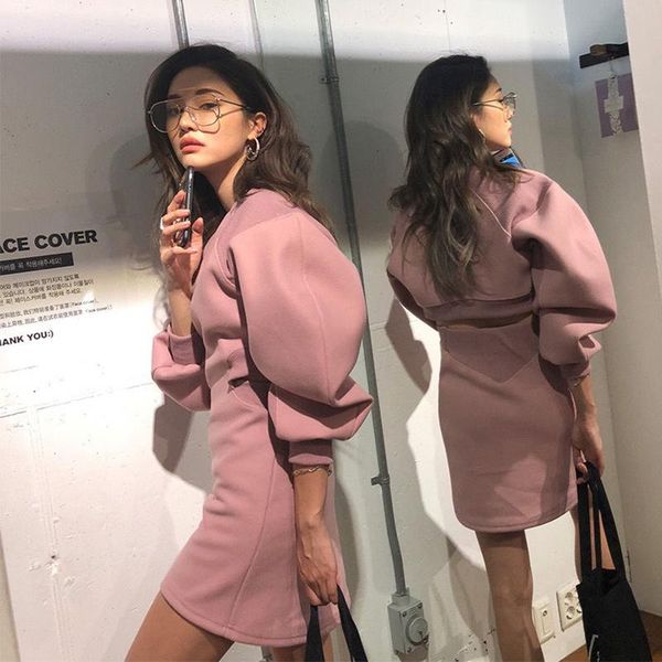 casual dresses herstory spring autumn korean fashion loose plus cashmere keep warm lantern sleeve back hollow pullover mini, Black;gray
casual dresses herstory spring autumn korean fashion loose plus cashmere keep warm lantern sleeve back hollow pullover mini, Black;gray