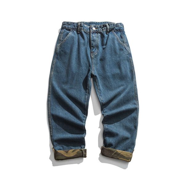 2021 spring men's jeans fashion brand solid color basic youth leisure pants, Blue
2021 spring men's jeans fashion brand solid color basic youth leisure pants, Blue