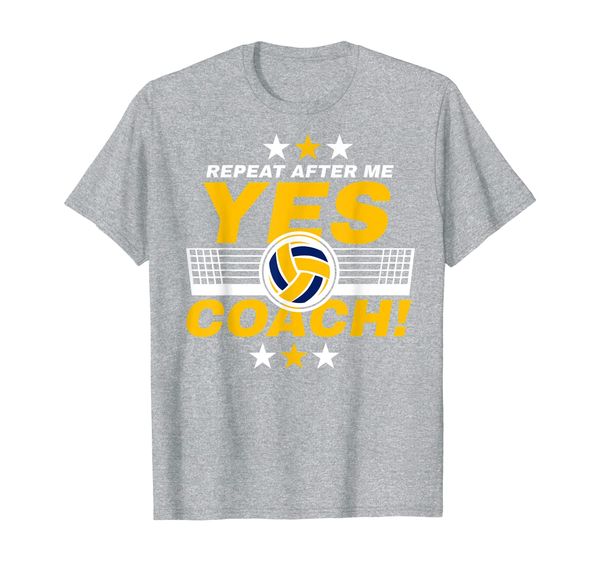 volleyball - yes coach t-shirt, White;black