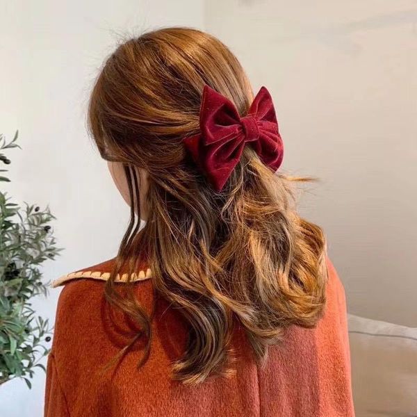 hair accessories velvet bow with clip women girls elegant tie hairpins vintage black wine red prom party
hair accessories velvet bow with clip women girls elegant tie hairpins vintage black wine red prom party
