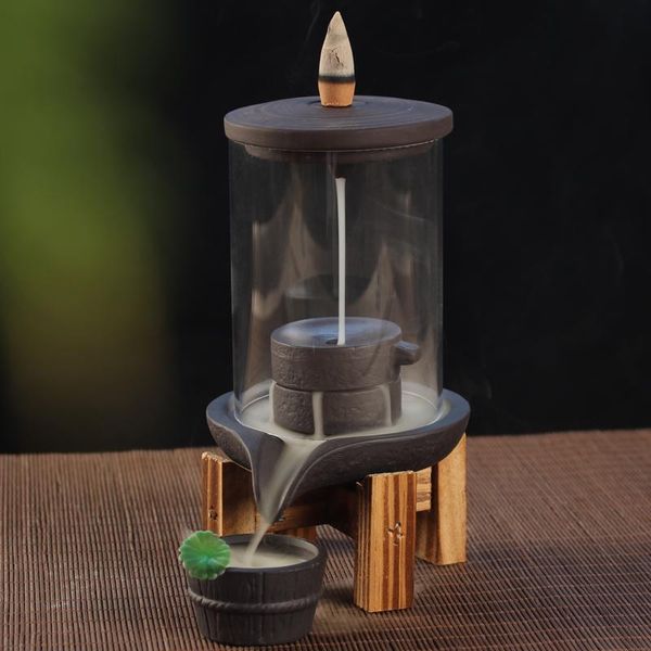 sachet bags backflow incense burner with acrylic protective cover ceramic smoke waterfall holder censer + 10pcs cones
sachet bags backflow incense burner with acrylic protective cover ceramic smoke waterfall holder censer + 10pcs cones