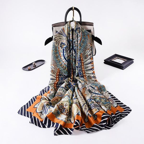 scarves 2021 ethnic style print handkerchief fashion summer sunscreen silk female dustproof beach towel luxury 180x90cm shawls, Blue;gray
scarves 2021 ethnic style print handkerchief fashion summer sunscreen silk female dustproof beach towel luxury 180x90cm shawls, Blue;gray