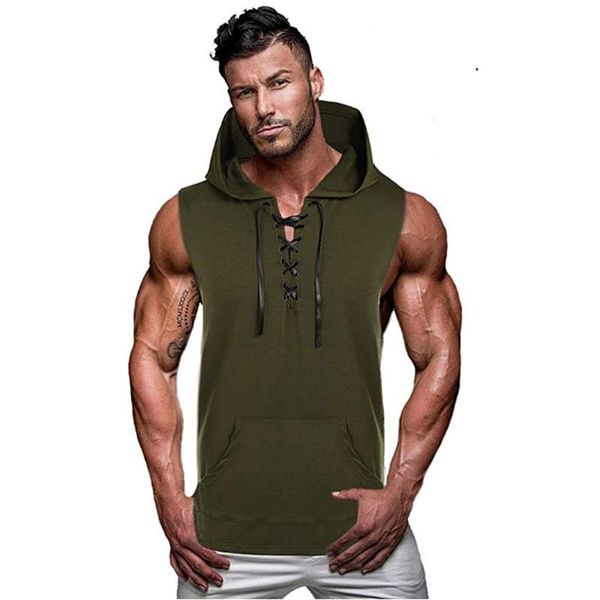 men' tank 2021 spring summer casual premium sports hooded solid color lace-up vest sleeveless slim-fitting, White;black
men' tank 2021 spring summer casual premium sports hooded solid color lace-up vest sleeveless slim-fitting, White;black