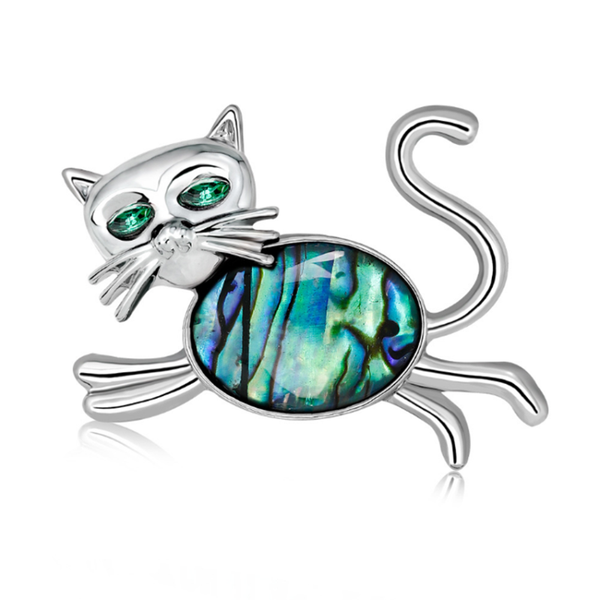 pins, brooches fyjs unique silver plated alloy abalone shell lovely cat brooch with rhinestone animal jewelry, Gray
pins, brooches fyjs unique silver plated alloy abalone shell lovely cat brooch with rhinestone animal jewelry, Gray