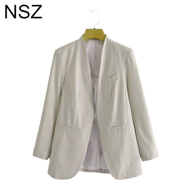 women's suits & blazers nsz women oversized blazer 2021 fashion elegant chic office large size ladies work suit jacket female coat, White;black
women's suits & blazers nsz women oversized blazer 2021 fashion elegant chic office large size ladies work suit jacket female coat, White;black