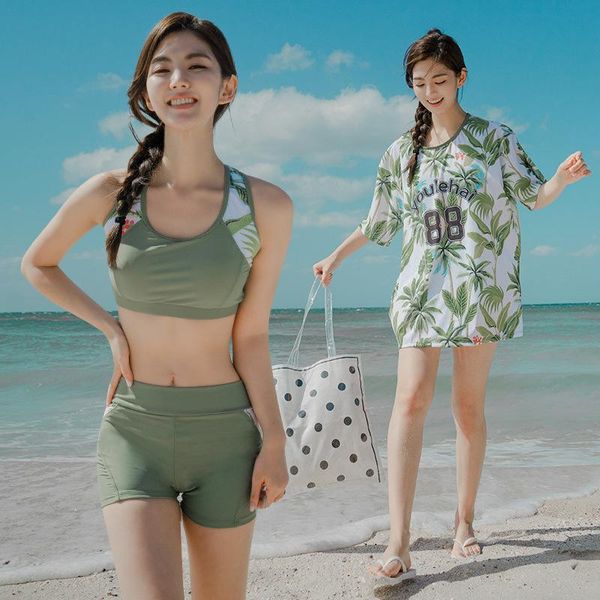 2021 summer new short sleeve sports swimsuit women high waist bikini 3 piece set seaside vacation beach wear swimming suit
2021 summer new short sleeve sports swimsuit women high waist bikini 3 piece set seaside vacation beach wear swimming suit