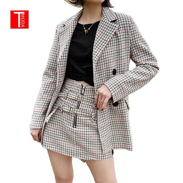 two piece dress tmoda750 suit women 2021 autumn winter fashion plaid blazer jacket + skirt hakama two-piece sets british style, White
two piece dress tmoda750 suit women 2021 autumn winter fashion plaid blazer jacket + skirt hakama two-piece sets british style, White