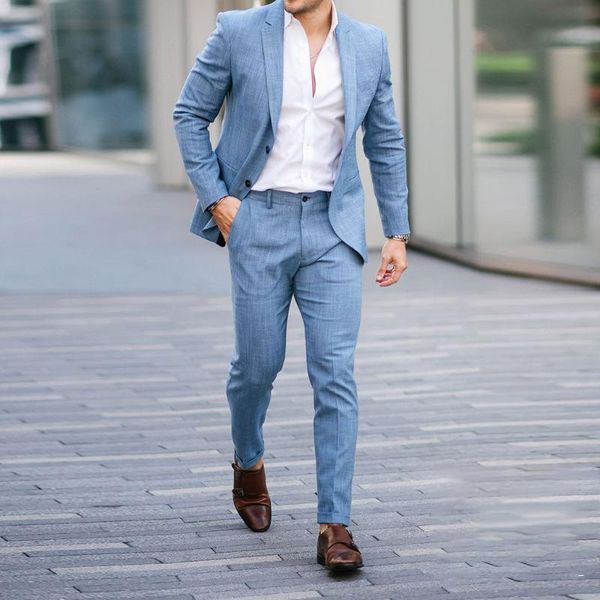 men's suits & blazers (jacket+pants) sky blue 2 piece single breasted groom tuexdos for wedding formal prom suit party evening blazer c, White;black
men's suits & blazers (jacket+pants) sky blue 2 piece single breasted groom tuexdos for wedding formal prom suit party evening blazer c, White;black