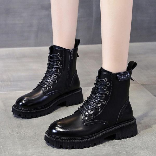 boots solid color women fashion round toe lace up ankle winter mid heel non-slip shoes zapatillas mujer 2021, Black
boots solid color women fashion round toe lace up ankle winter mid heel non-slip shoes zapatillas mujer 2021, Black