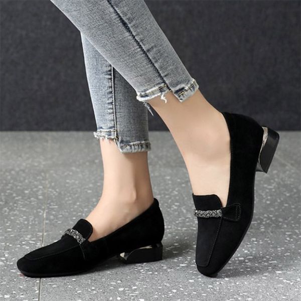 2021 autumn winter women loafers low heels boat shoes square toe dress shoes chain faux suede plush warm ladies shoes 8409ndress, Black
2021 autumn winter women loafers low heels boat shoes square toe dress shoes chain faux suede plush warm ladies shoes 8409ndress, Black